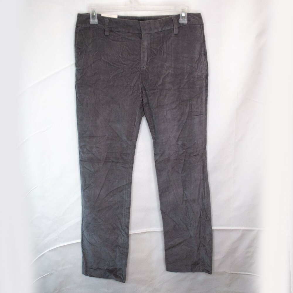 NEW Banana Republic Velvet Martin Fit Pants Womens 14 Gray Trouser Y2K Work C07D
